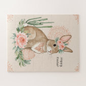 Puzzle Lapin de Pâques chrétien Boho Pastel (Horizontal)