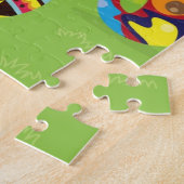 Puzzle Lapin de Pâques espiègle avec les oeufs peints (Côté)