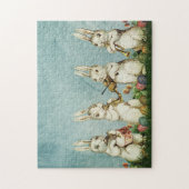 Puzzle Lapin de Pâques et œuf vintage (Vertical)