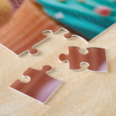 Puzzle Lapin de Pâques et poussin avec des petits gâteaux (Côté)
