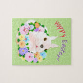 Puzzle Lapin de Pâques Fleurs printanières (Horizontal)