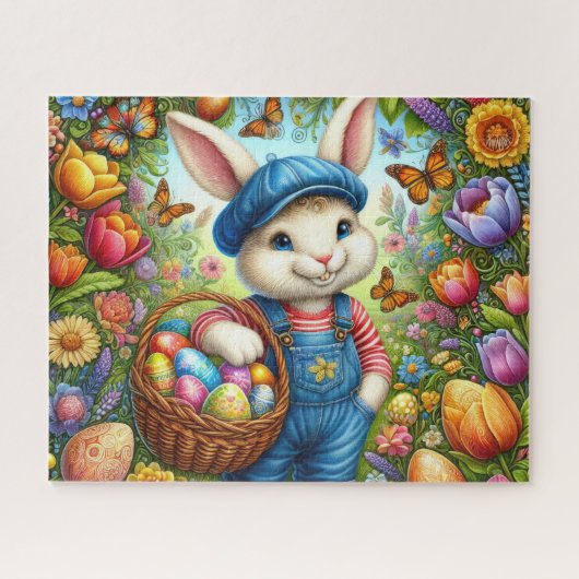Puzzle Lapin de Pâques garçon (Horizontal)