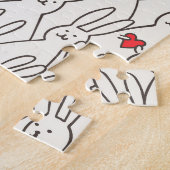 Puzzle Lapin De Pâques : Joyeux Amusant Sans Couche. (Côté)