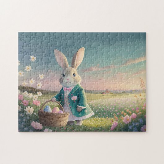 Puzzle Lapin de Pâques mignon (Horizontal)