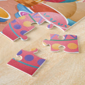 Puzzle Lapin de Pâques mignon Peinture de chat et de chie (Côté)