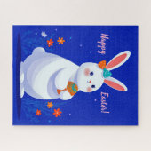 Puzzle Lapin de Pâques sur fond bleu  (Horizontal)