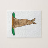 Puzzle Lapin en Snowboard avec Snowboard (Horizontal)