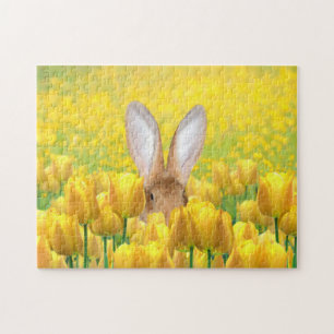 Puzzle Lapin lapin en tulipe