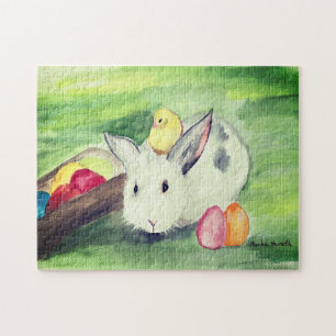 Puzzle Lapin Lièvre de lapin Oeuf mignon animal de Pâques