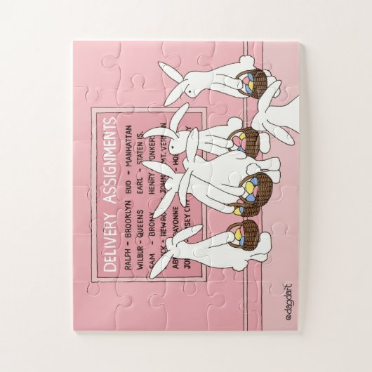 Puzzle Lapin Livraison de lapin Affectations Jigsaw Puzzl (Vertical)
