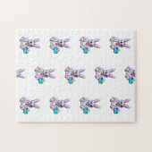 Puzzle Lapin mignon avec un panier (Horizontal)