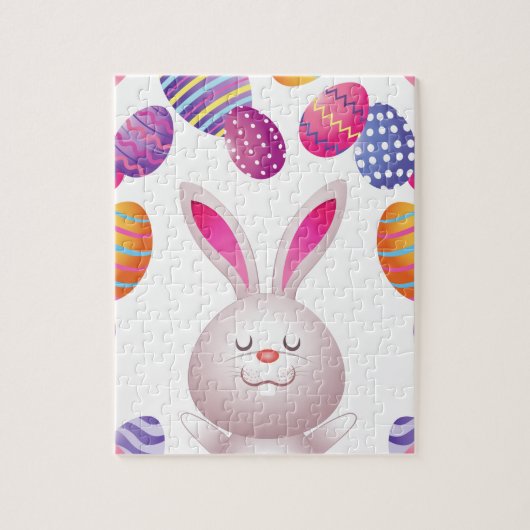 Puzzle lapin & oeufs de Pâques ! (Vertical)