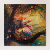 Puzzle Lapin Whimsical dans une forêt enchantée (Horizontal)