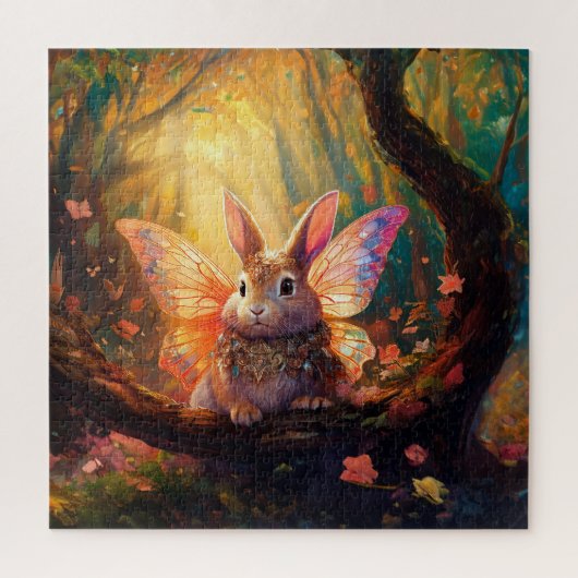 Puzzle Lapin Whimsical dans une forêt enchantée (Vertical)