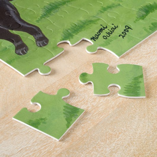 Puzzle Lapins de Labrador Pâques (Côté)