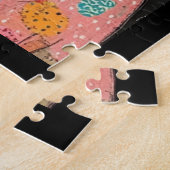 Puzzle Lapins de Pâques fantaisistes en patchwork (Côté)