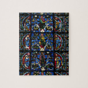 Puzzle L'arbre de Jesse, fenêtre en ogive dans le facad