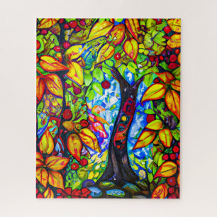 Puzzle L'arbre de pommier surréaliste en art numérique 
