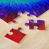 Puzzle L'arc-en-ciel teignent en nouant l'encre d'alcool (Côté)