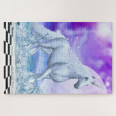 Puzzle Large - Majestic Unicorn Dancing in the Water Jig (Horizontal)