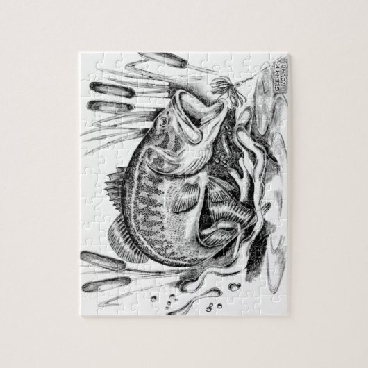 Puzzle Largemouth bass (Vertical)