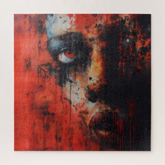 Puzzle L'art Abstrait de la femme rouge (Vertical)