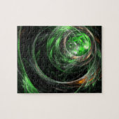 Puzzle L'art Abstrait vert du monde entier (Horizontal)
