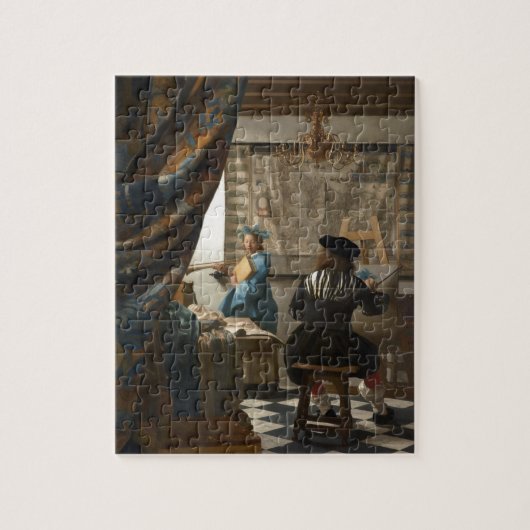 Puzzle L'art de la peinture par Johannes Vermeer (Vertical)
