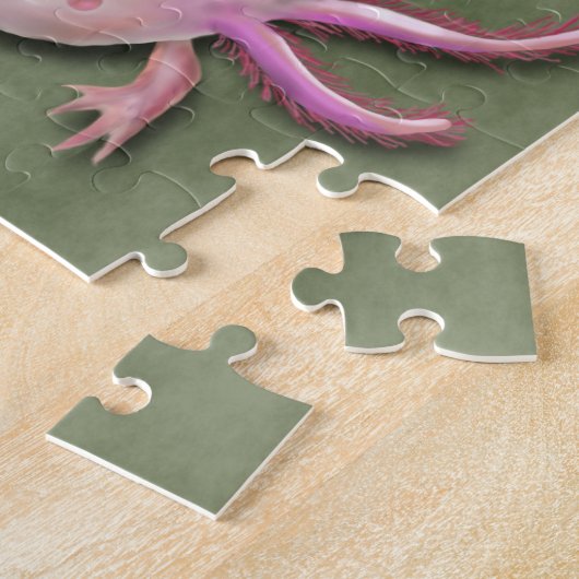 Puzzle L'art de l'Axolotl blanc "poissons marchants" (Côté)