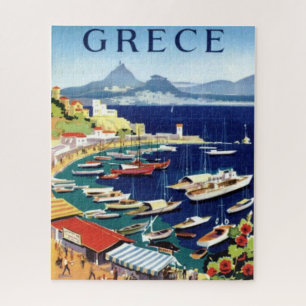 Puzzle L'art d'illustrations de voyage d'Athènes en Grèce