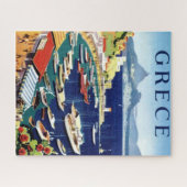 Puzzle L'art d'illustrations de voyage d'Athènes en Grèce (Horizontal)