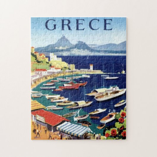 Puzzle L'art d'illustrations de voyage d'Athènes en Grèce (Vertical)