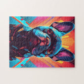 Puzzle L'art du Bulldog français coloré (Horizontal)