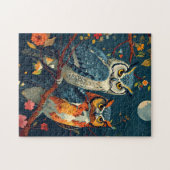 Puzzle L'art du hibou vintage (Horizontal)