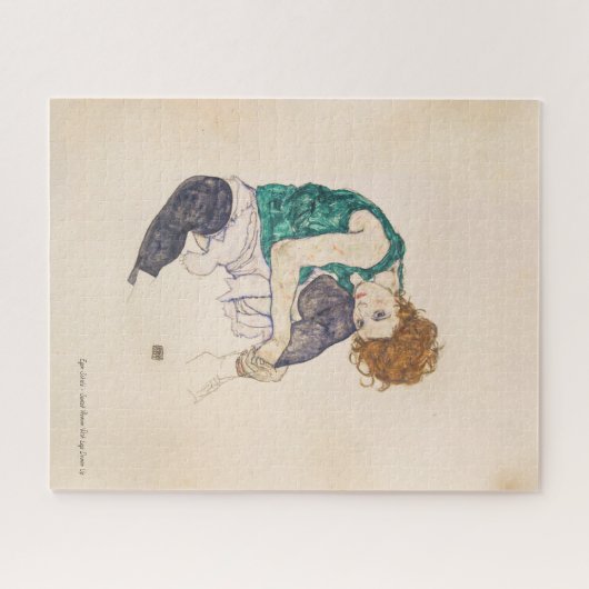 PUZZLE L'ART, EGON SCHIELE A ASSIS LA FEMME AVEC DES (Horizontal)