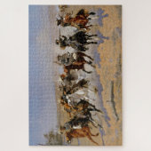 Puzzle L'art occidental de Frederic Remington “Ruée vers (Vertical)