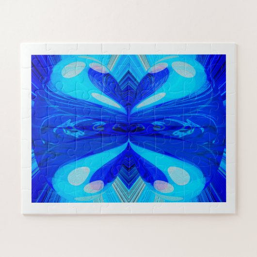 Puzzle L'art papillon bleu (Horizontal)