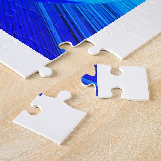 Puzzle L'art papillon bleu (Côté)