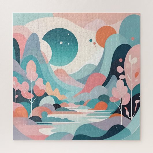 Puzzle L'art paysager Abstrait (Vertical)