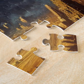 Puzzle L'art pyramidal bleu mystique (Côté)