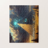 Puzzle L'art pyramidal bleu mystique (Vertical)
