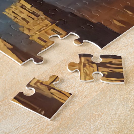 Puzzle L'art pyramidal bleu mystique (Côté)