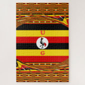 Puzzle L'Art Vibrant Ouganda Inspiré Du Drapeau (Vertical)