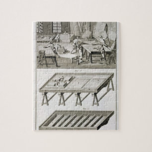 Puzzle L'atelier et les outils d'un fabricant de miroir,