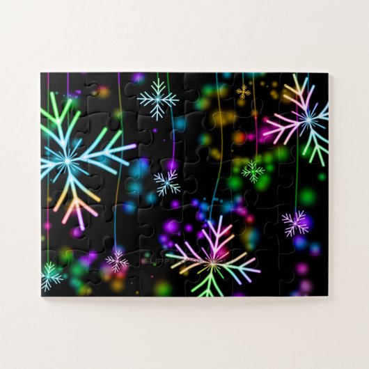 Puzzle L'atmosphère festive et animée de Noël de Slippery (Horizontal)