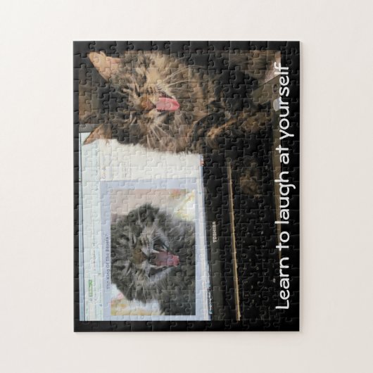 Puzzle Laughing Cat rit de Lui-même (Vertical)