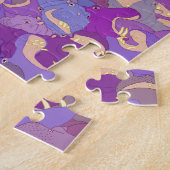 Puzzle Laughing Hippos - purple (Côté)