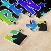 Puzzle "LAUREN" Prénom, Amusant "HEUREUX ANNIVERSAIRE" (Côté)