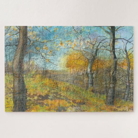 Puzzle L'automne d'or dans une chênaie (Horizontal)