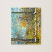 Puzzle L'automne doré dans une aquarelle en chênaie (Vertical)